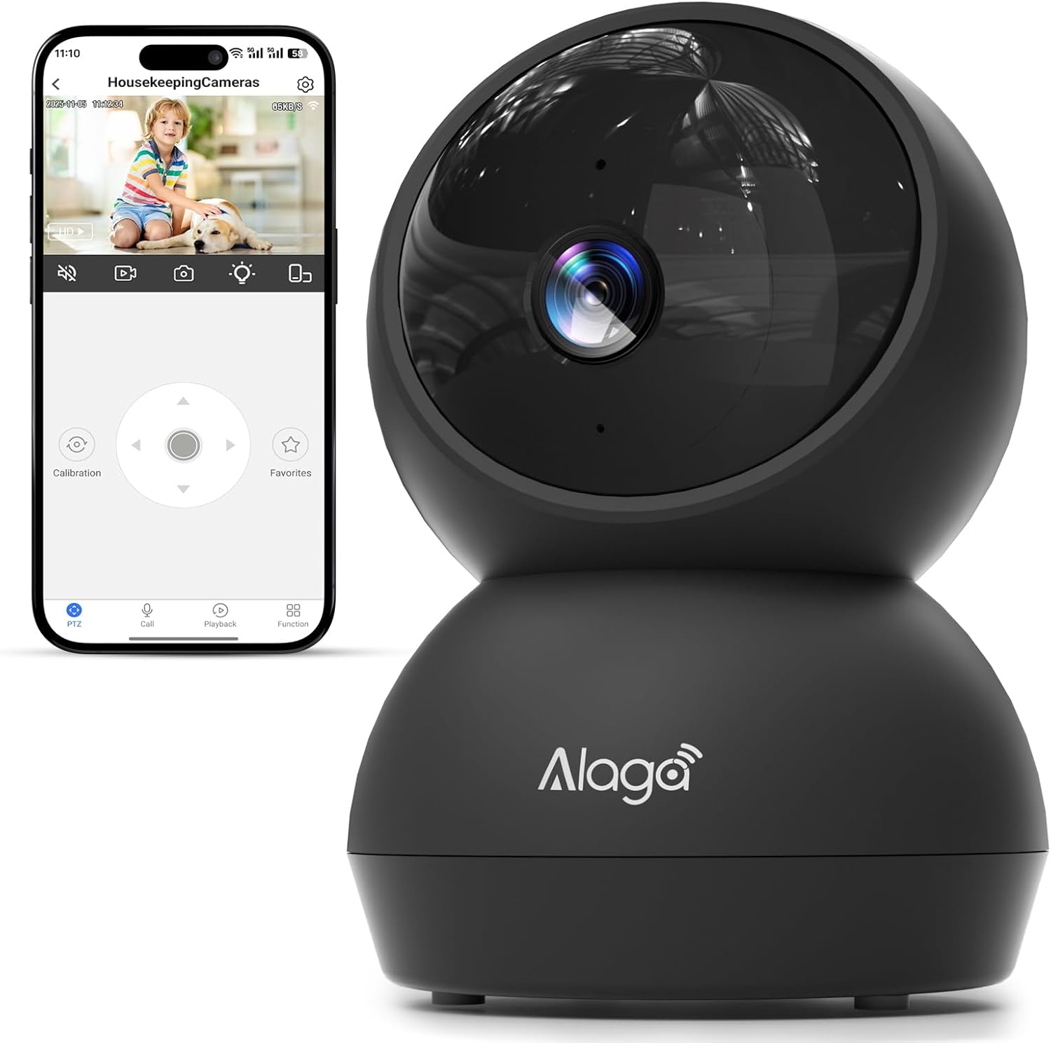 Alaga P50S 3K Indoor Camera – AI Smart Security & 360° View