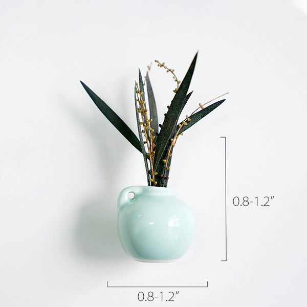 Ceramic and Glass Vase Fridge Magnets - Set of 8 - Minimalist Home Decor - Ideal for Kitchens and Gifts