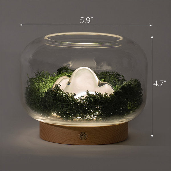 Seasonal Aromatherapy Night Light Diffuser - Soft Ambient Lighting - Mountain Landscapes