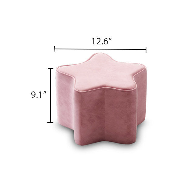Star-Shaped Ottoman - Pink - Blue - Gray - Versatile Use - Seating or Footrest