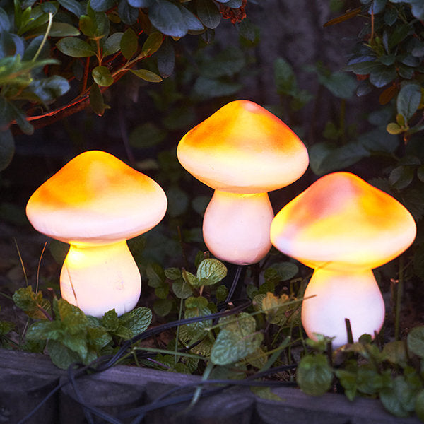 Garden Mushroom Lights - Waterproof - Solar Powered - Light Up Your Yard