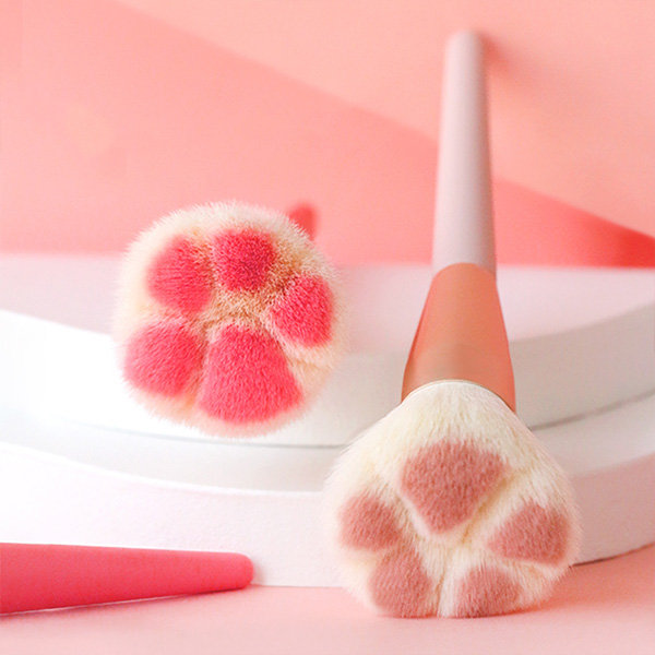 Cute Cat Paw Makeup Brush - Ultra-soft Bristles - Fun and Functional - Pink