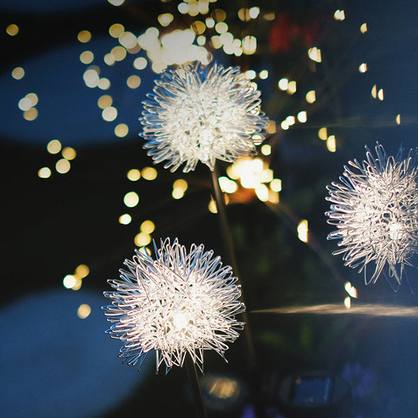 Solar Powered Dandelion Lights - Set of 2 - Garden Decor