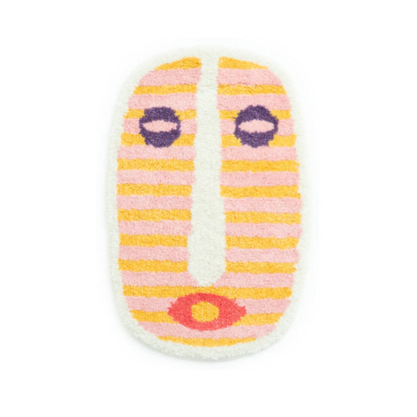 Abstract Face Rug - Playful and Artistic Vibe - Vibrant Color Options