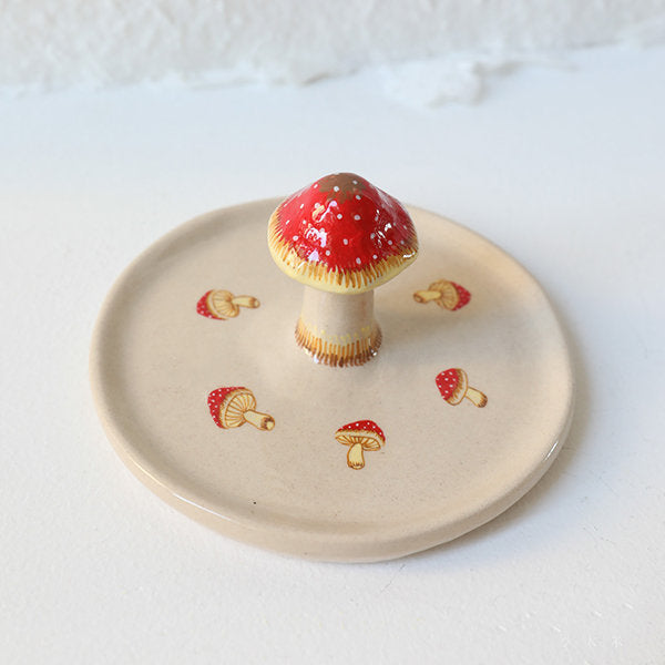Whimsical Ceramic Mushroom Tray - Stylish Storage - Put Your Jewelry On Display