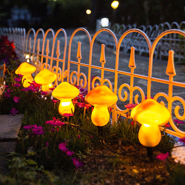 Garden Mushroom Lights - Waterproof - Solar Powered - Light Up Your Yard