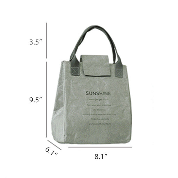 Sunshine Lunch Bag - Tyvek - Velcro - Green - Brown