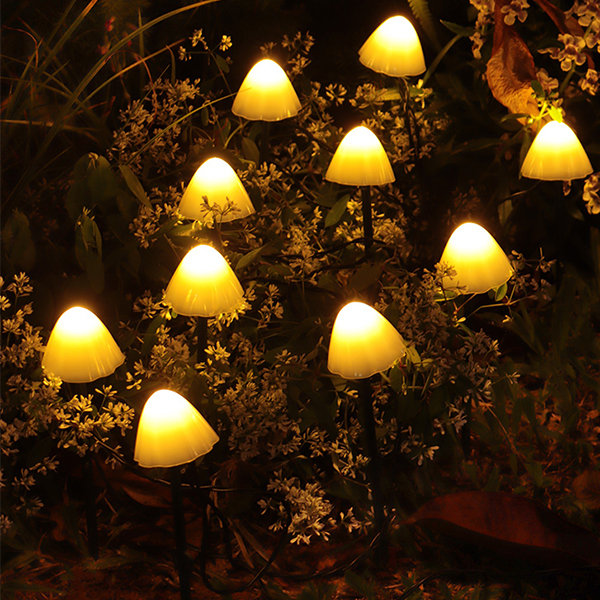 Solar-powered Mushroom Lights