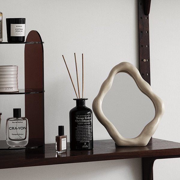 Nordic Irregular Mirror - Beige - Silver - Modern Elegance - Minimalist Chic Aesthetic