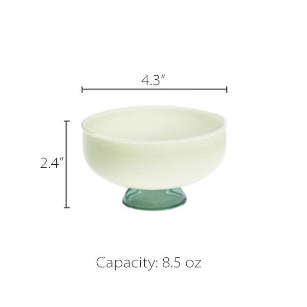 Colorful Glass Dessert Bowl - Summertime Fresh Vibe - Pink - Blue