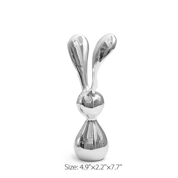 Modern Rabbit Sculpture - Resin Home Decor - Minimalist Desk Ornament - Art Figurine - Stylish Shelf Display