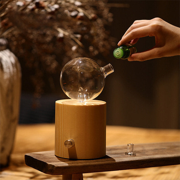 Aromatherapy Diffuser - Wooden Base - Tranquil and Soothing Ambiance