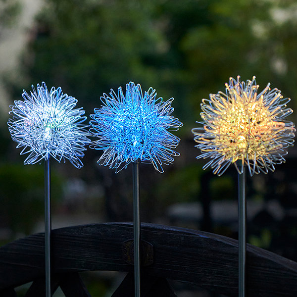 Solar Powered Dandelion Lights - Set of 2 - Garden Decor