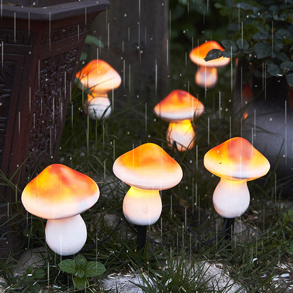 Garden Mushroom Lights - Waterproof - Solar Powered - Light Up Your Yard
