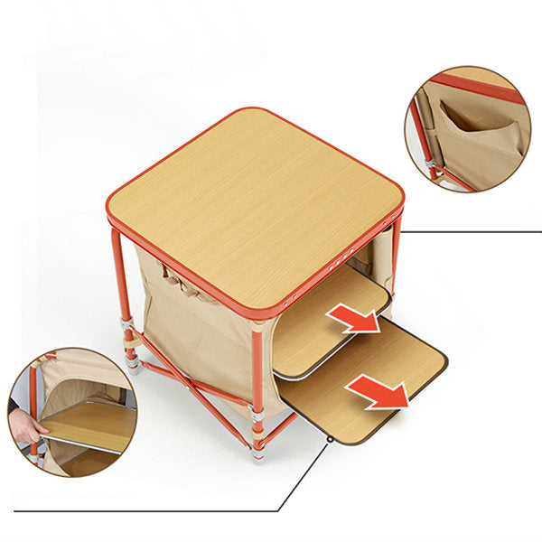 Multi-Layer Folding Camping Storage Table - Portable and Multifunctional - For Outdoor