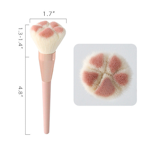 Cute Cat Paw Makeup Brush - Ultra-soft Bristles - Fun and Functional - Pink