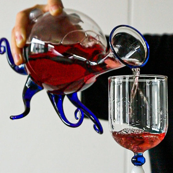 Creative Decanter - Glass Ocean-Inspired - Pufferfish - Octopus - Enhance Wine Flavor