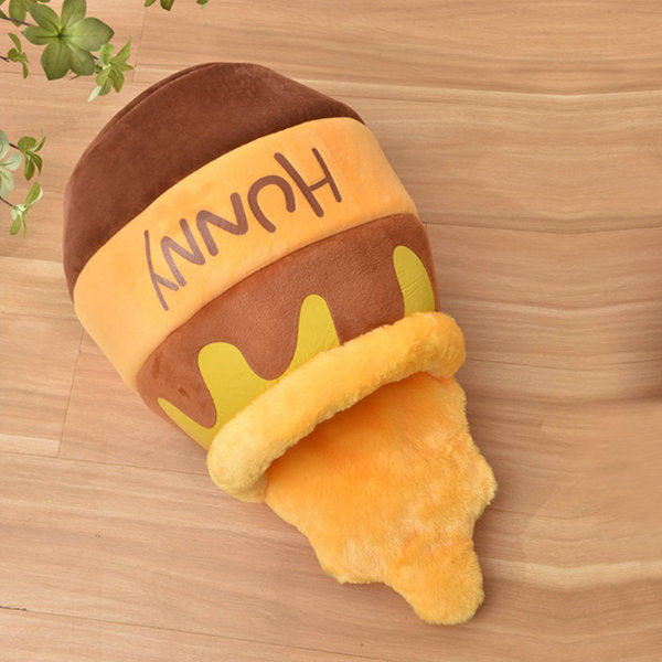Honey Pot Cat Bed - Soft Plush - Brown - Blue - Perfect for Naps