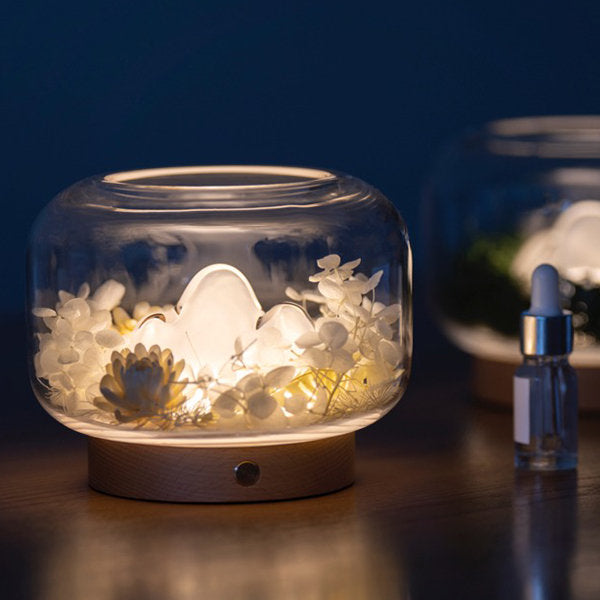 Seasonal Aromatherapy Night Light Diffuser - Soft Ambient Lighting - Mountain Landscapes