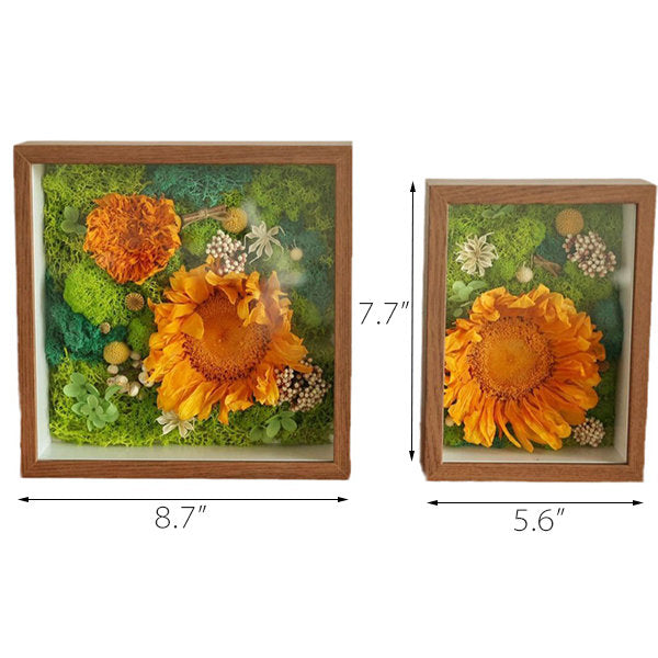 Sunflower Frame Decor - Vibrant Home Decor - Rustic Charm - Natural Elegance
