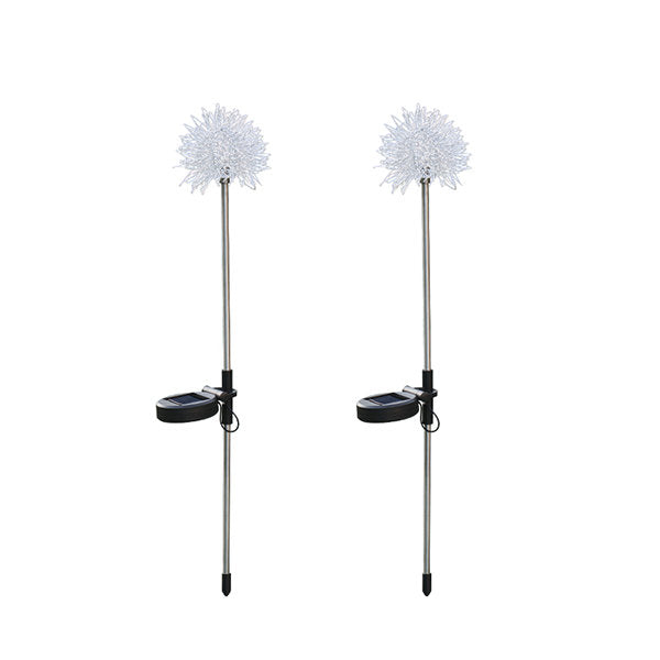 Solar Powered Dandelion Lights - Set of 2 - Garden Decor