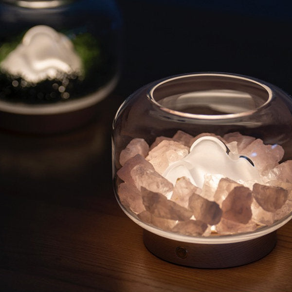 Seasonal Aromatherapy Night Light Diffuser - Soft Ambient Lighting - Mountain Landscapes