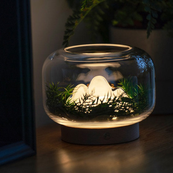 Seasonal Aromatherapy Night Light Diffuser - Soft Ambient Lighting - Mountain Landscapes