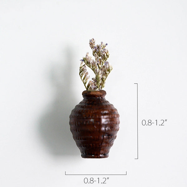 Ceramic and Glass Vase Fridge Magnets - Set of 8 - Minimalist Home Decor - Ideal for Kitchens and Gifts