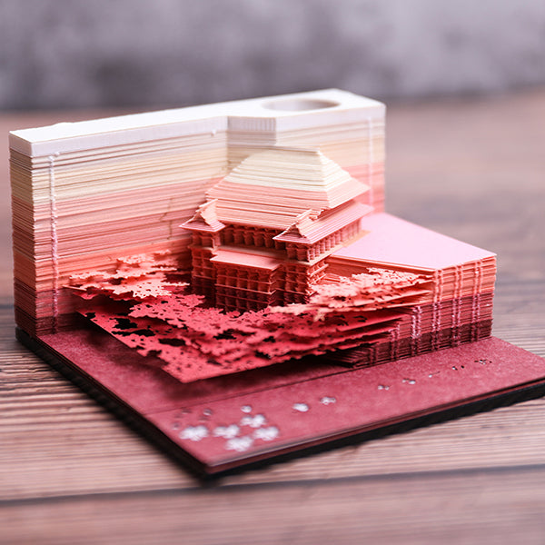 3D Paper Sculpture Sticky Note - Architectural Design - Paper Material - 9 Styles Available
