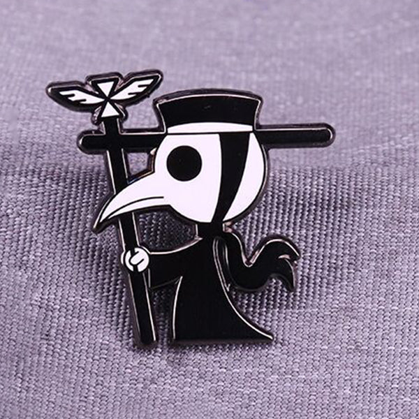 Plague Doctor Enamel Pin – Gothic Aesthetic – Copper Material