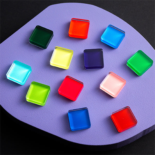 Colorful Mosaic Fridge Magnets - Acrylic Material - Vibrant and Modern