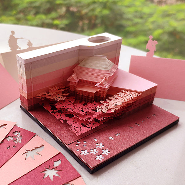 3D Paper Sculpture Sticky Note - Architectural Design - Paper Material - 9 Styles Available