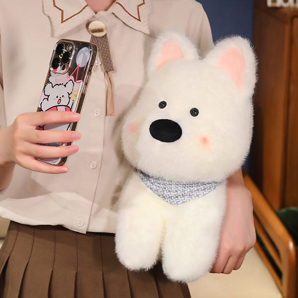 Plush Dog Dolls - Soft Fabric Cuddly Companions - Adorable Decor - Two Color Options