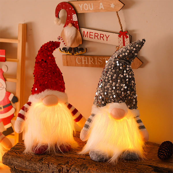 Rudolph Christmas Plush Toy - Glowing Holiday Decoration - Soft Polyester Material - 3 Color Options