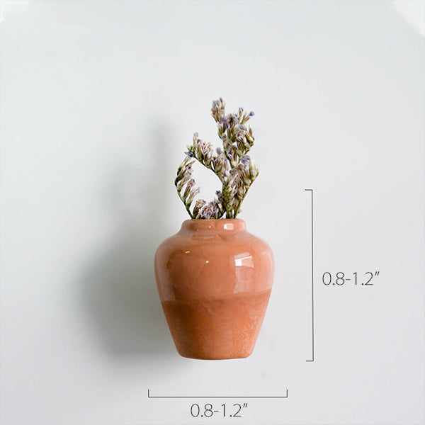 Ceramic and Glass Vase Fridge Magnets - Set of 8 - Minimalist Home Decor - Ideal for Kitchens and Gifts
