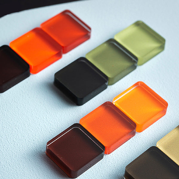 Colorful Mosaic Fridge Magnets - Acrylic Material - Vibrant and Modern