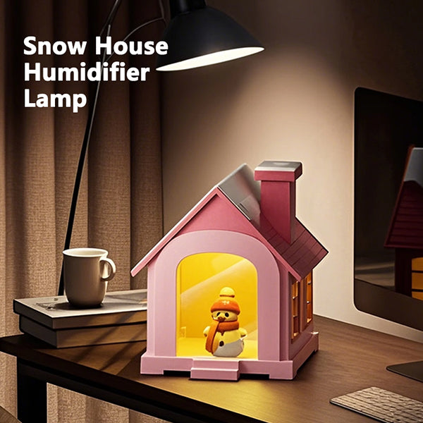 Snowy House Humidifier - Decorative Air Moisturizer - 3 Color Options - Plastic Material - Perfect for Home or Office