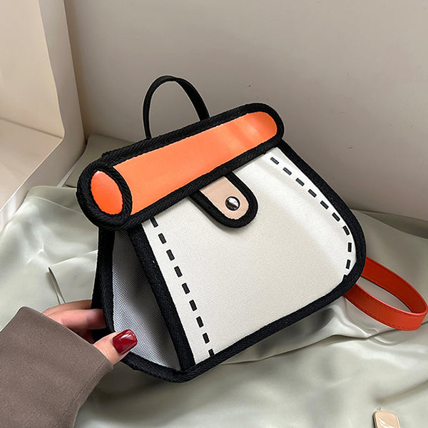 Cartoon Style Chain Bag - Nylon Fabric - Playful Design - Three Color Options