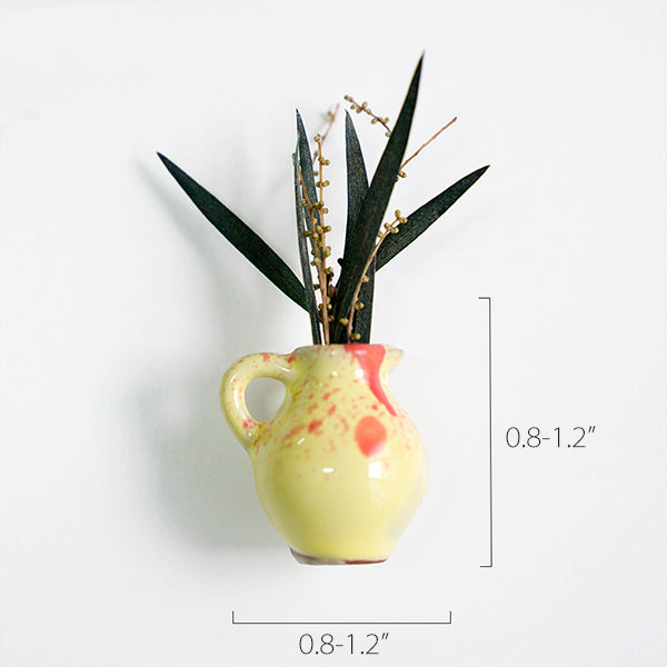 Ceramic and Glass Vase Fridge Magnets - Set of 8 - Minimalist Home Decor - Ideal for Kitchens and Gifts
