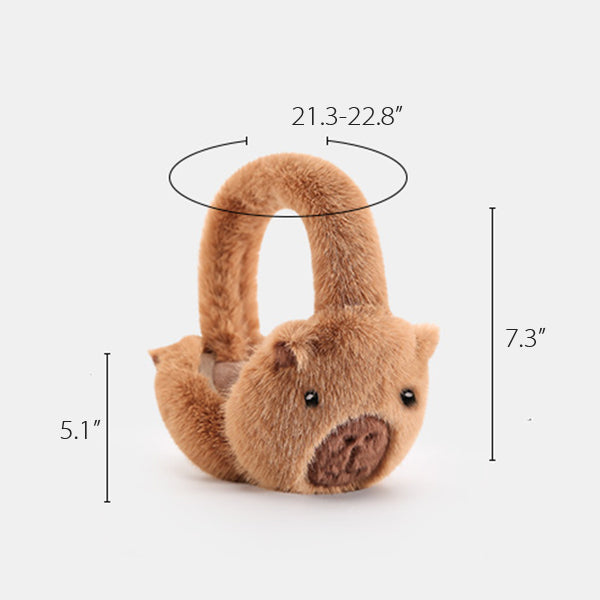 Plush Bear Earmuffs - Soft Faux Fur Winter Warmers - Adorable Design - 2 Style Options