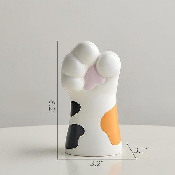 Whimsical Cat Paw Vase – Playful Resin Home Decor