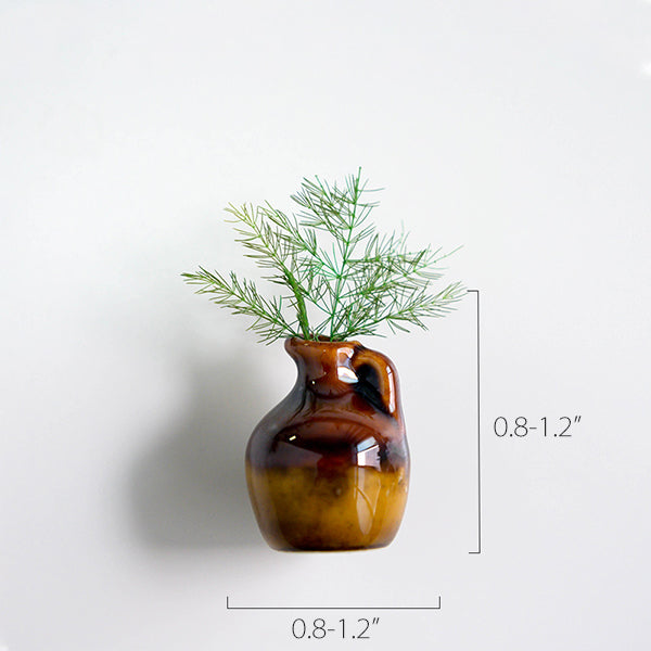 Ceramic and Glass Vase Fridge Magnets - Set of 8 - Minimalist Home Decor - Ideal for Kitchens and Gifts