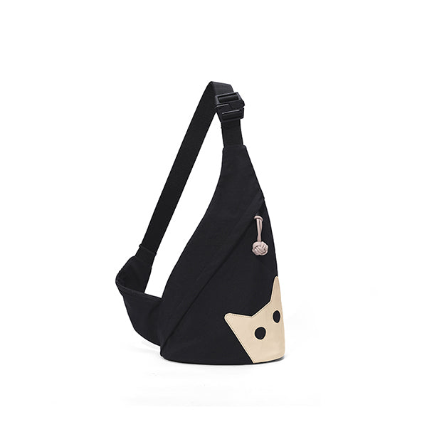 Cat Sling Bag - Nylon Material - Cute Cat Face Design - Two Colors Available