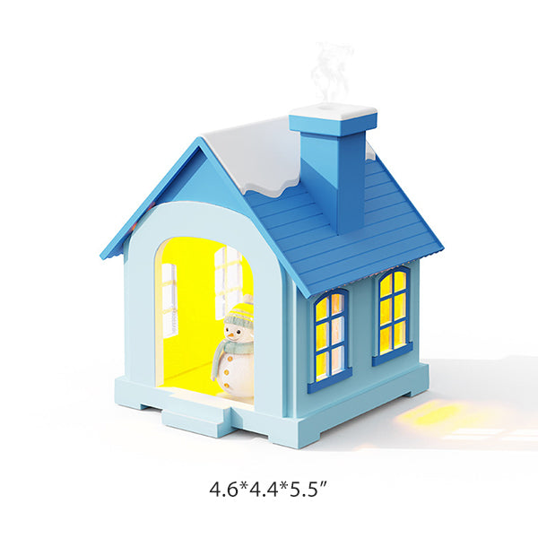 Snowy House Humidifier - Decorative Air Moisturizer - 3 Color Options - Plastic Material - Perfect for Home or Office