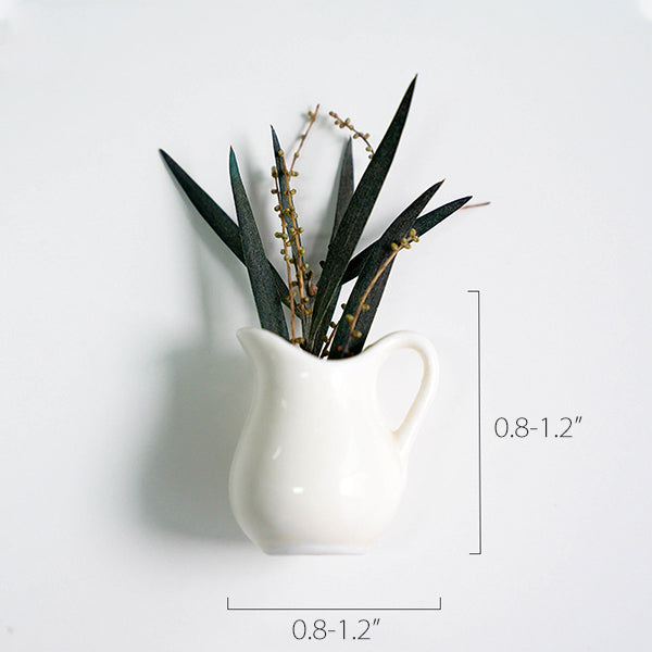 Ceramic and Glass Vase Fridge Magnets - Set of 8 - Minimalist Home Decor - Ideal for Kitchens and Gifts