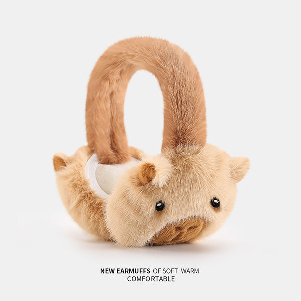 Plush Bear Earmuffs - Soft Faux Fur Winter Warmers - Adorable Design - 2 Style Options