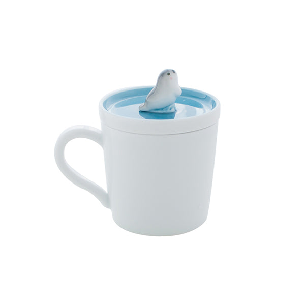Japanese Ceramic Whale Mug - Four Styles Available - Playful Whale Lid Design - Ocean-Inspired