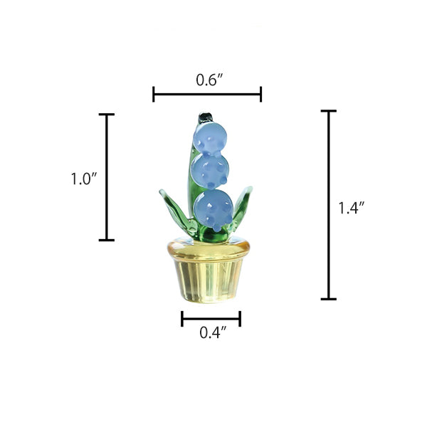 Lily of the Valley Car Ornament Set – Elegant Glass Décor – Five-Piece Collection