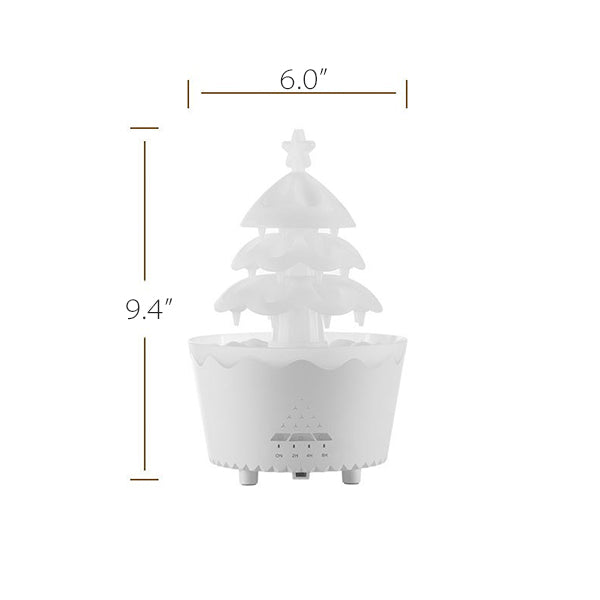 Christmas Tree Humidifier - Aromatherapy Compatible - Raindrop - LED Lights - Remote Control