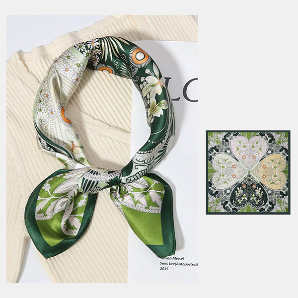 Silk Bouquet Gift Scarf - 100% Mulberry Silk - Elegant and Luxurious - Mother's Day Special